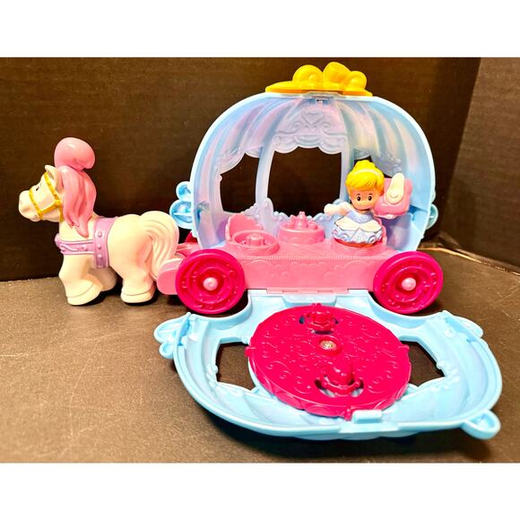 Disney Princess Fisher Price Little People Cinderella's Dancing Carriage - Picture 1 of 5